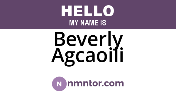Beverly Agcaoili
