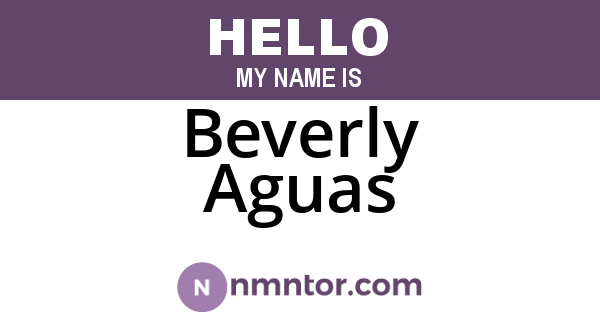 Beverly Aguas