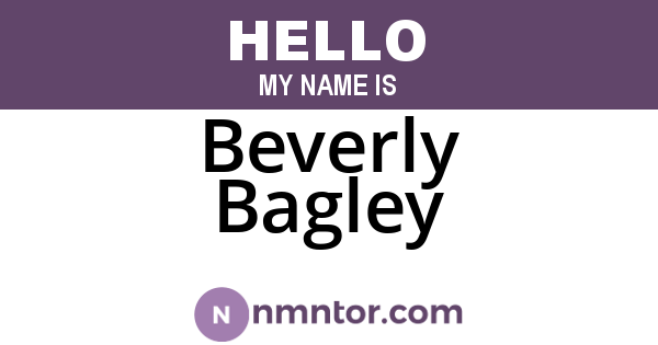Beverly Bagley