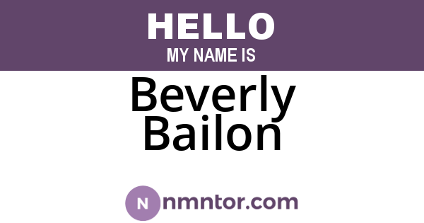 Beverly Bailon