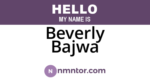 Beverly Bajwa
