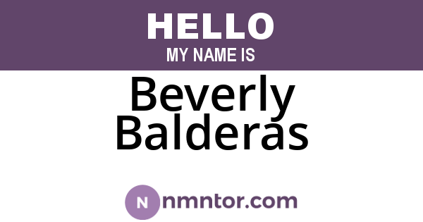 Beverly Balderas