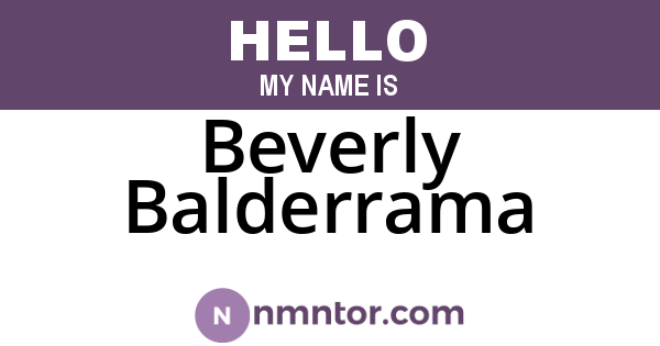 Beverly Balderrama