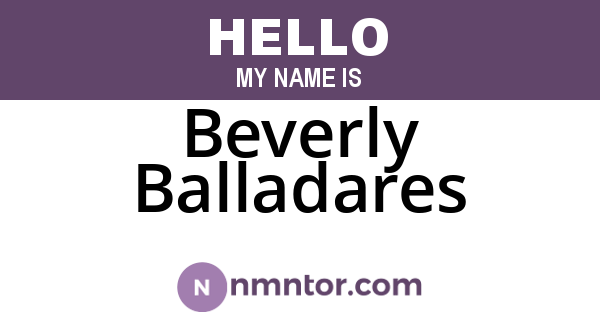 Beverly Balladares