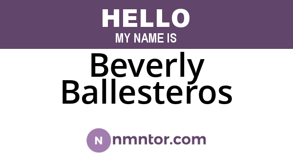 Beverly Ballesteros