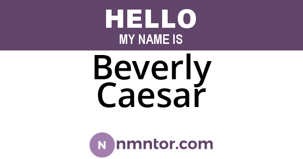 Beverly Caesar