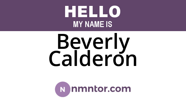 Beverly Calderon