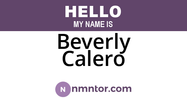 Beverly Calero