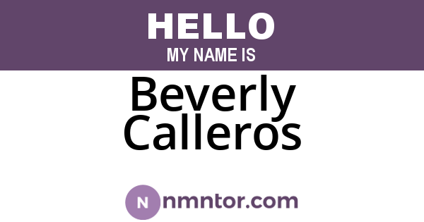 Beverly Calleros