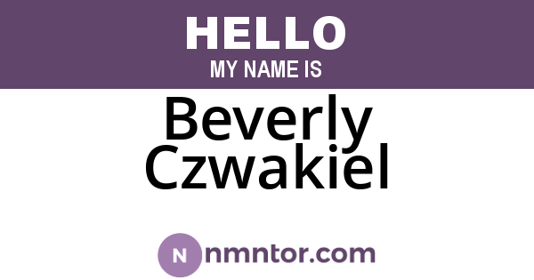 Beverly Czwakiel