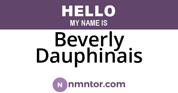 Beverly Dauphinais