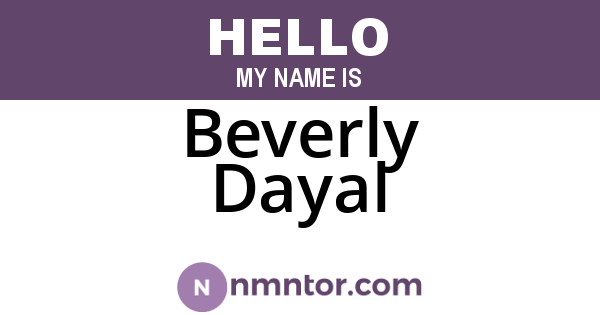 Beverly Dayal