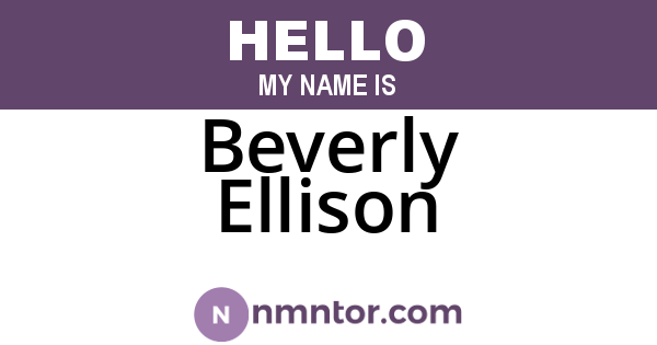 Beverly Ellison