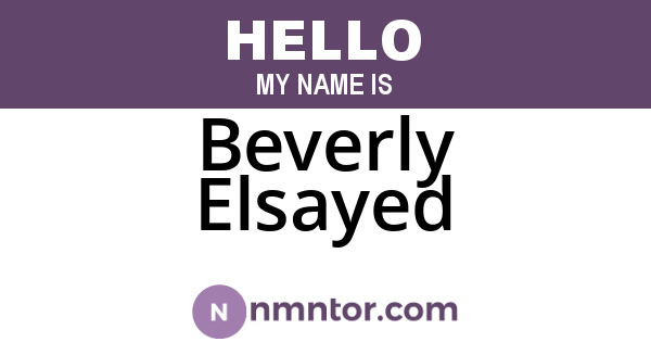 Beverly Elsayed