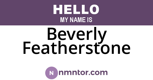 Beverly Featherstone