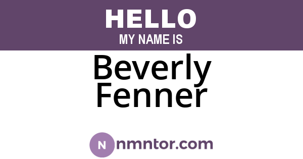 Beverly Fenner