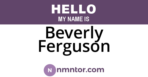 Beverly Ferguson