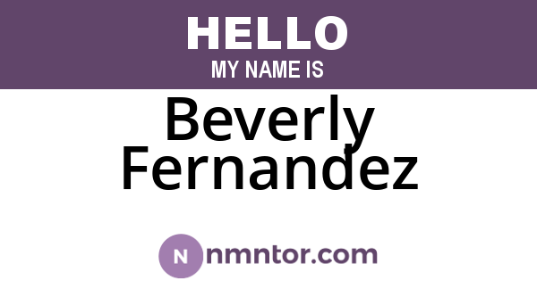 Beverly Fernandez