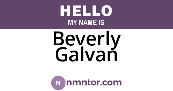 Beverly Galvan