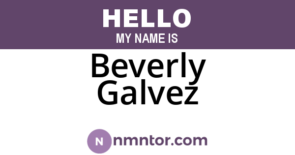 Beverly Galvez