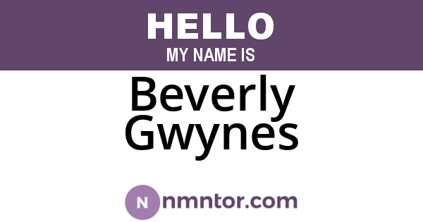 Beverly Gwynes