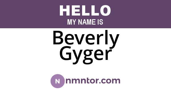 Beverly Gyger