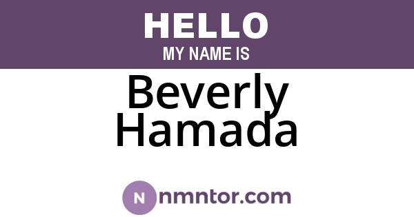 Beverly Hamada