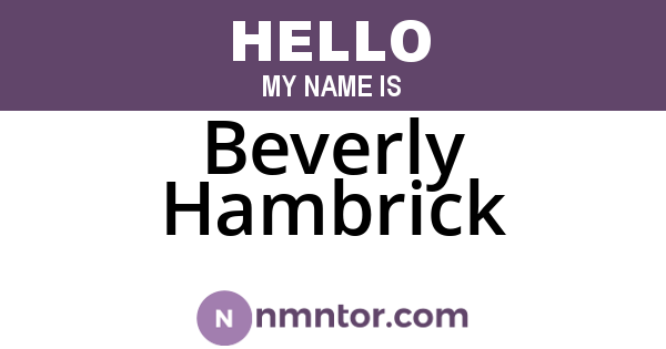Beverly Hambrick