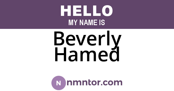 Beverly Hamed