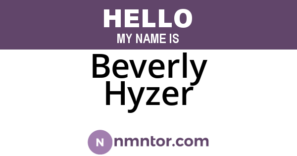 Beverly Hyzer