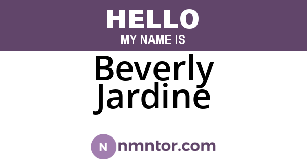 Beverly Jardine
