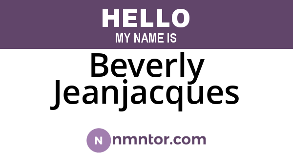 Beverly Jeanjacques