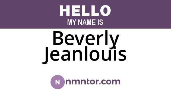 Beverly Jeanlouis