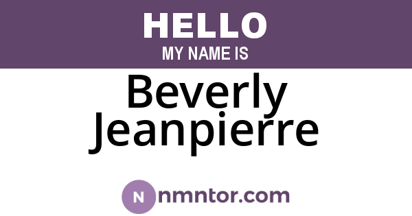 Beverly Jeanpierre
