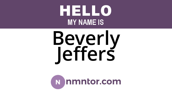 Beverly Jeffers
