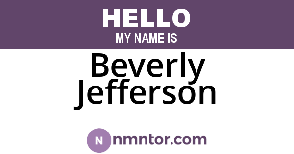 Beverly Jefferson