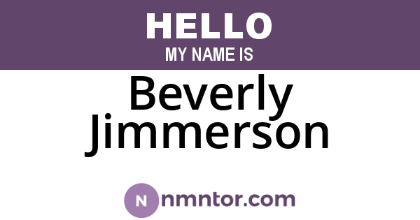 Beverly Jimmerson