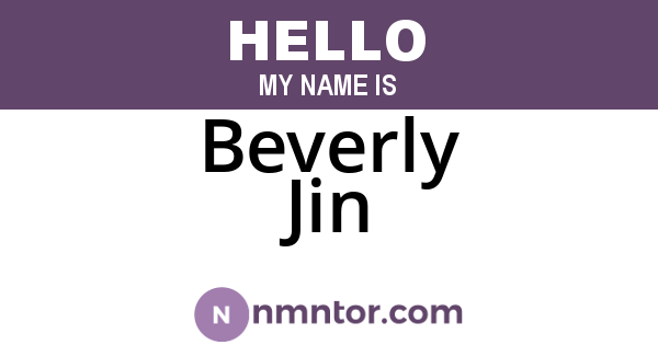 Beverly Jin