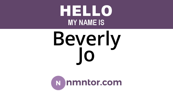 Beverly Jo