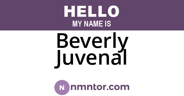 Beverly Juvenal