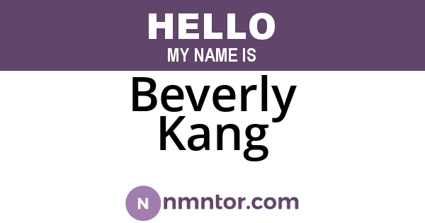 Beverly Kang