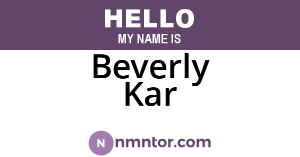 Beverly Kar