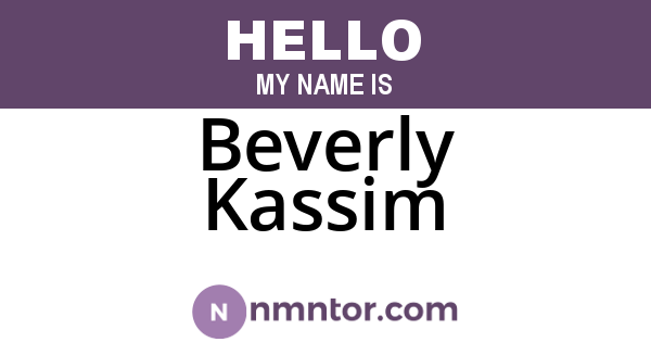 Beverly Kassim