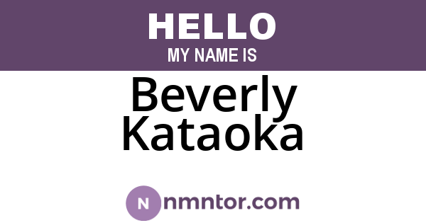 Beverly Kataoka