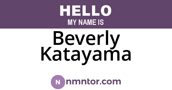 Beverly Katayama
