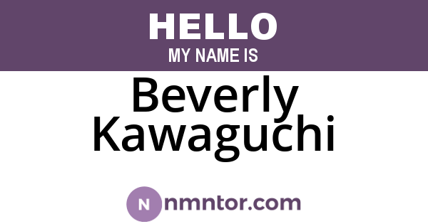 Beverly Kawaguchi