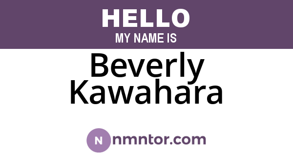 Beverly Kawahara
