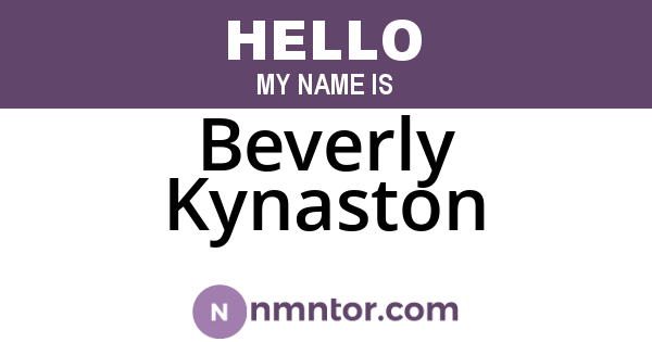 Beverly Kynaston