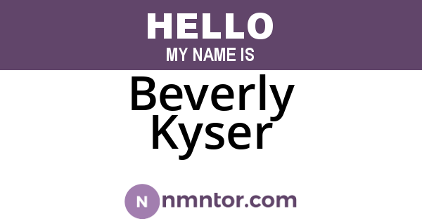 Beverly Kyser