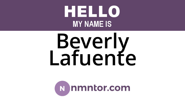Beverly Lafuente